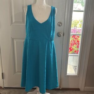 Torrid Blue V-Neck Sleeveless Midi Sundress Size 16
